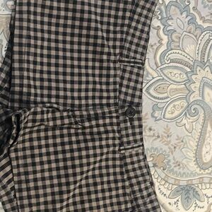 Nike Black and Gray Checkered Athletic Shorts